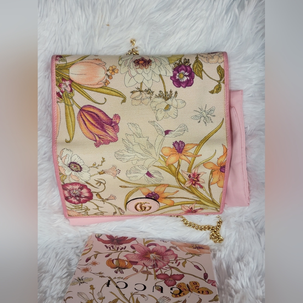 Auth💕🔥 Gucci Flora Wallet On Chain (SHG-35633) - Picture 5 of 15